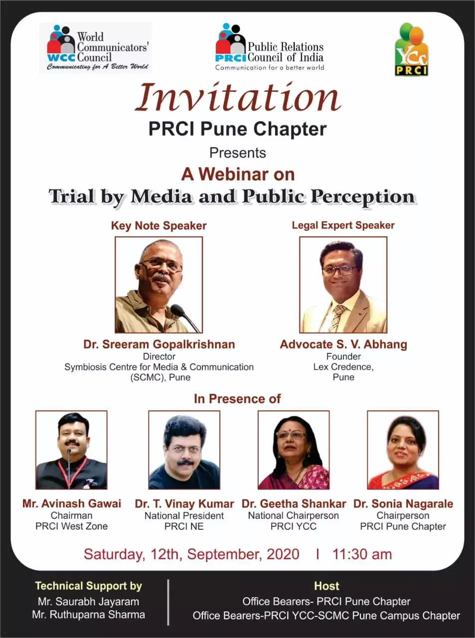 A webinar on Trial by Media and Public Perception