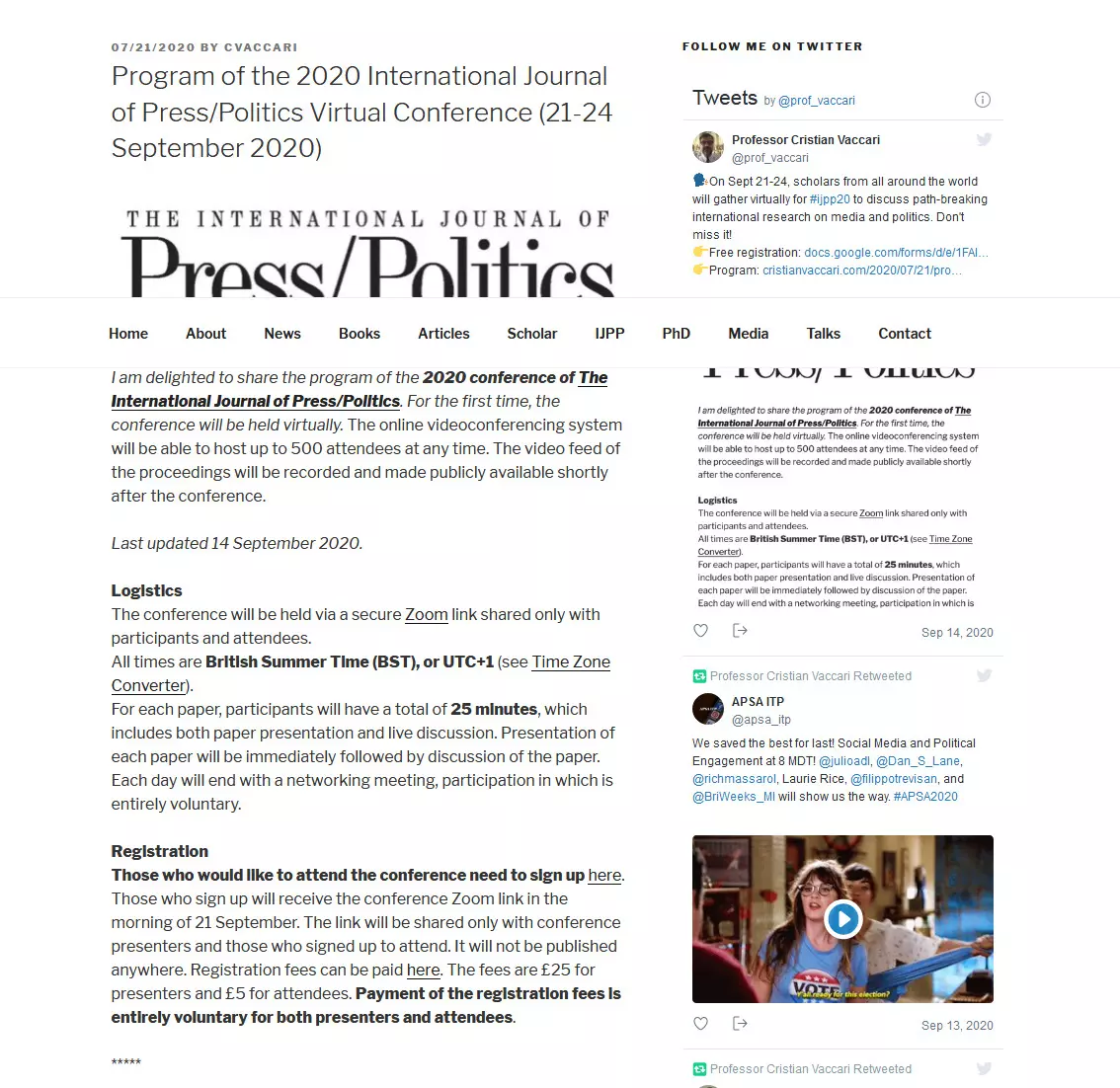 International Journal of Press/Politics Virtual Conference - program