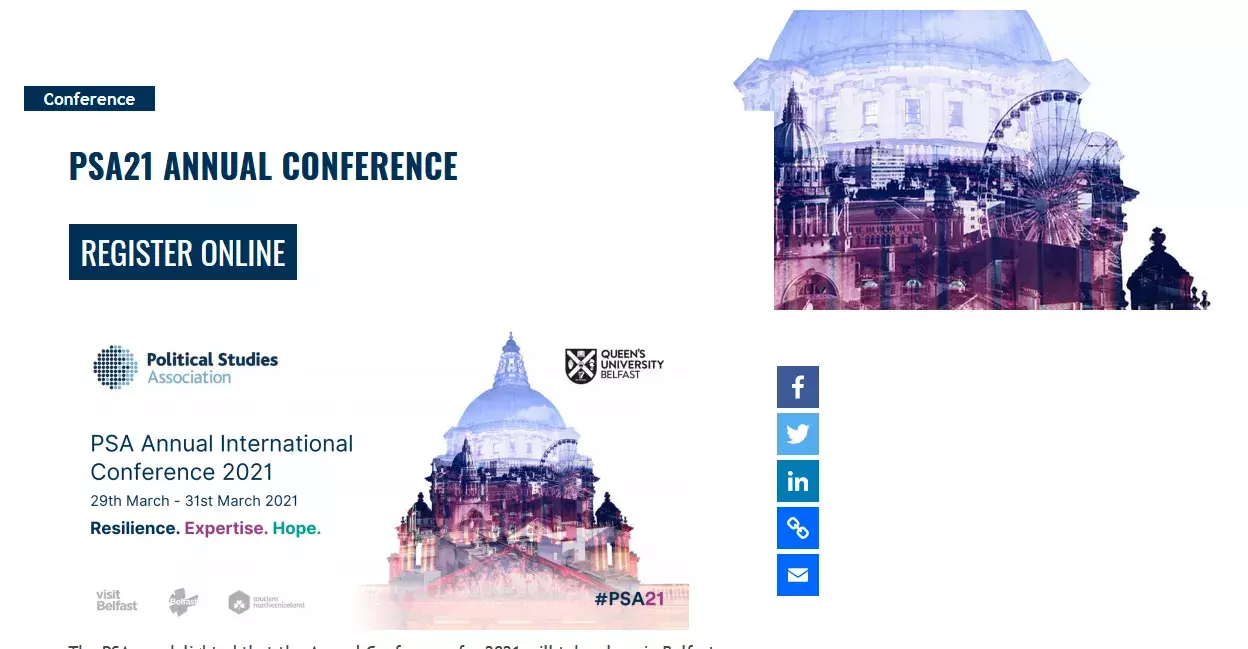 Political Studies Association Annual Conference 29th March-31st March 2021 Political Studies Association Annual Conference 29th March-31st March 2021