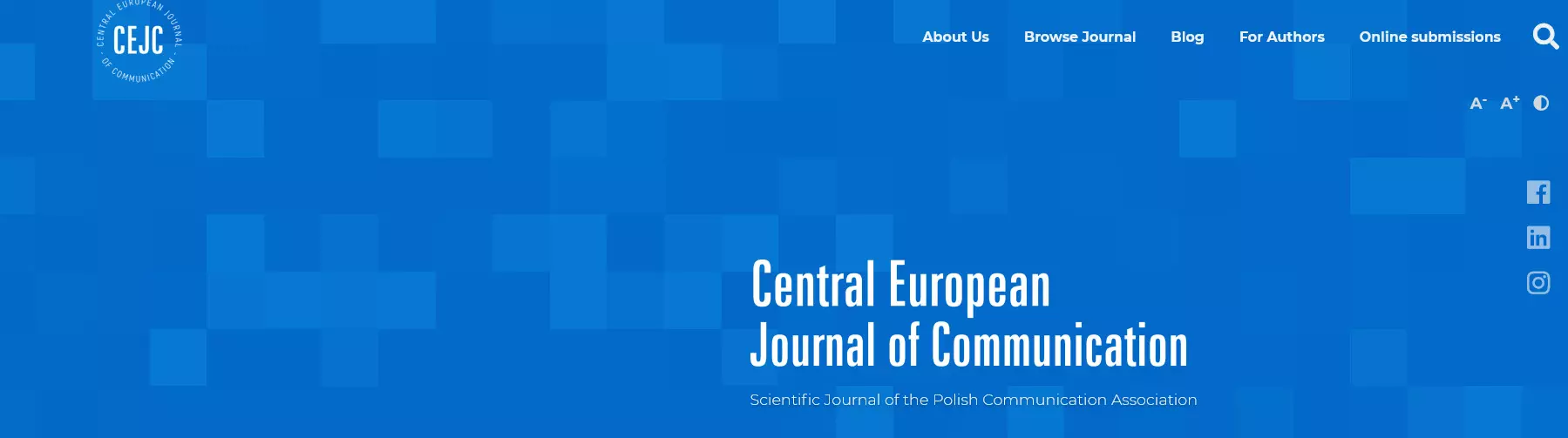 Central European Journal of Communication - two new issues and cfp