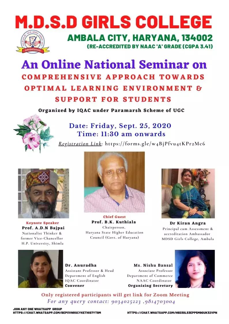 Comprehensive Approach Towards Optimal Learning Environment & Support for Students Comprehensive Approach Towards Optimal Learning Environment & Support for Students