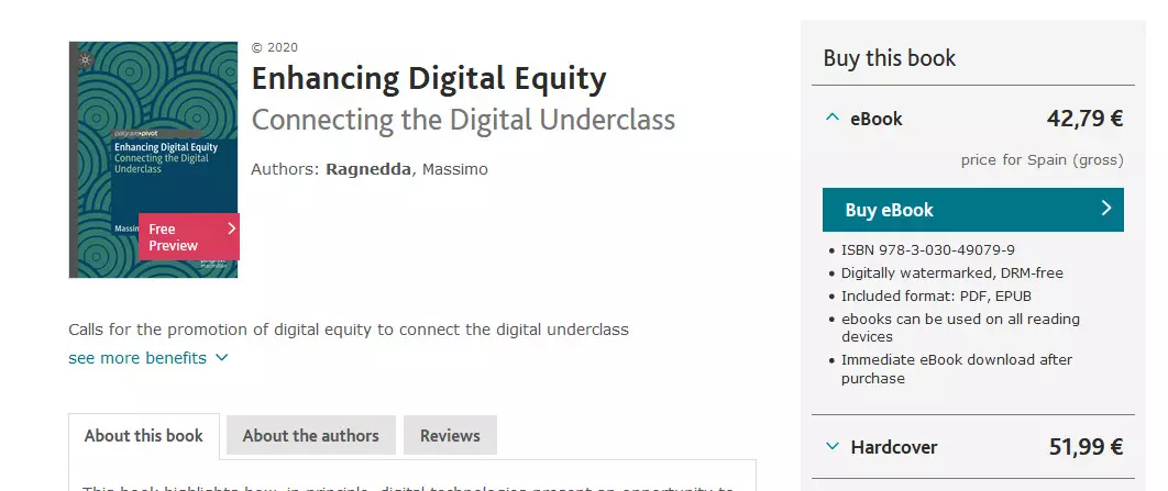New book: Enhancing Digital Equity. Connecting the Digital Underclass