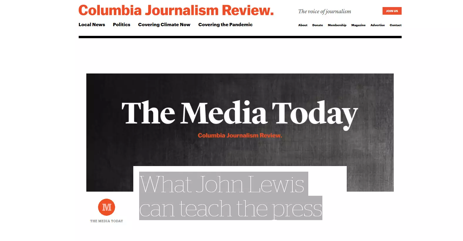 What John Lewis can teach the press
