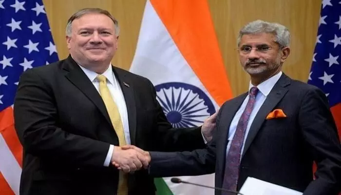 विदेश मंत्री माइकल आर. पोम्पियो ने आज अमेरिका-भारत-ऑस्ट्रेलिया-जापान चतुर्पक्षीय विमर्श के दौरान भारतीय विदेश मंत्री डॉ. एस जयशंकर के साथ मुलाक़ात की