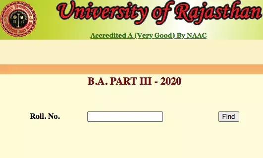 राजस्थान यूनिवर्सिटी ने 2020 बीए र्थर्ड ईयर के अंतिम रिजल्ट राजस्थान विश्वविद्यालय ने घोषित कर दिया..... राजस्थान यूनिवर्सिटी ने 2020 बीए र्थर्ड ईयर के अंतिम रिजल्ट राजस्थान विश्वविद्यालय ने घोषित कर दिया.....