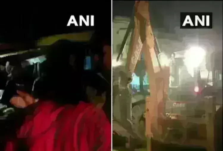 कौशांबी में भीषण सड़क हादसा, टायर फटने से बालू से लदा ट्रक स्कार्पियो पर पलटा.... कौशांबी में भीषण सड़क हादसा, टायर फटने से बालू से लदा ट्रक स्कार्पियो पर पलटा....