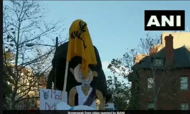 किसान आंदोलन के समर्थन में वाशिंगटन में फिर हुआ विरोध।