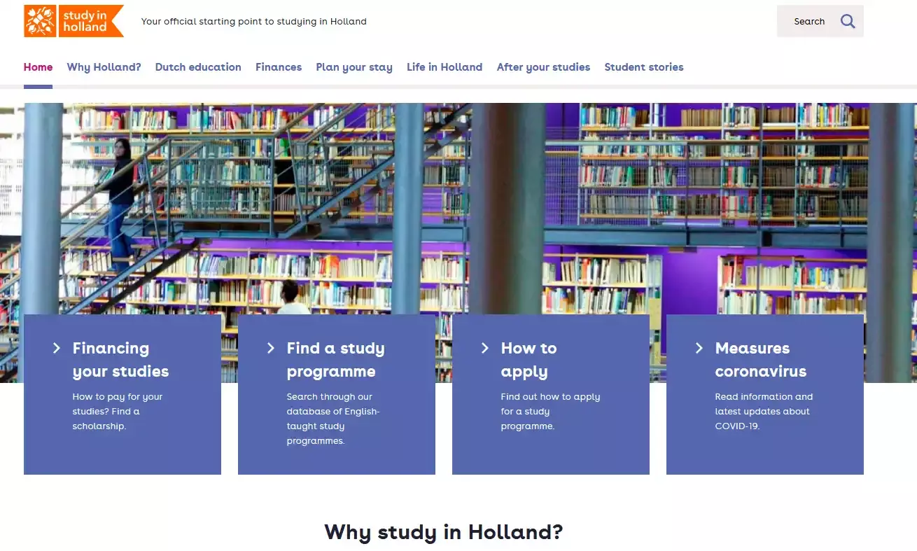 Holland government awards for International Students, 2021 Holland government awards for International Students, 2021