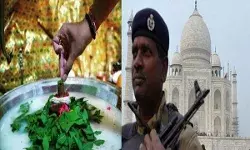 महाशिवरात्रि पर ताजमहल में शिव पूजा करने पहुंचीं हिंदूवादी संगठन की पदाधिकारी.