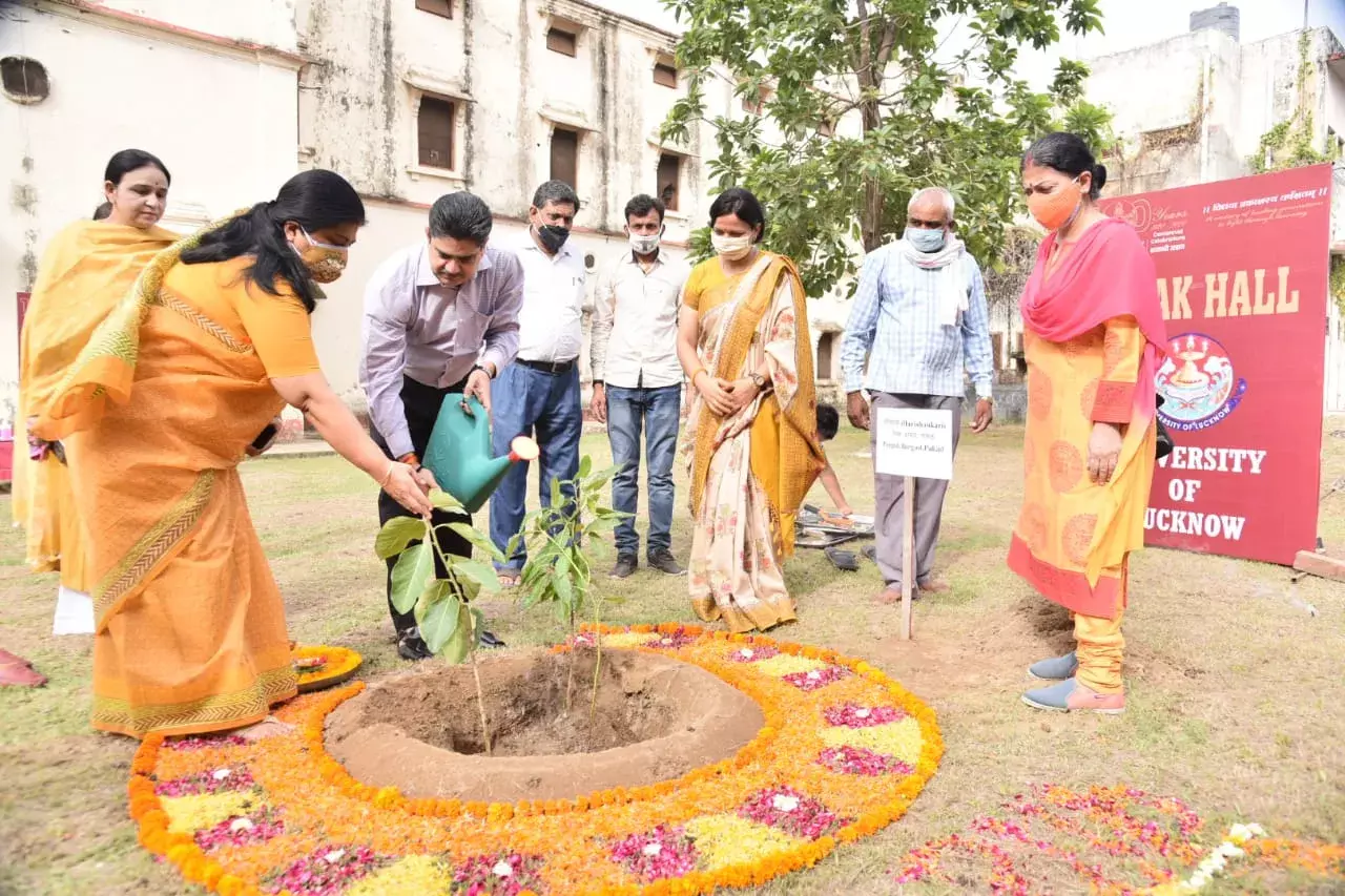 लखनऊ विश्वविद्यालय में हुआ वृहद वृक्षारोपण कार्यक्रम का आयोजन लखनऊ विश्वविद्यालय में हुआ वृहद वृक्षारोपण कार्यक्रम का आयोजन