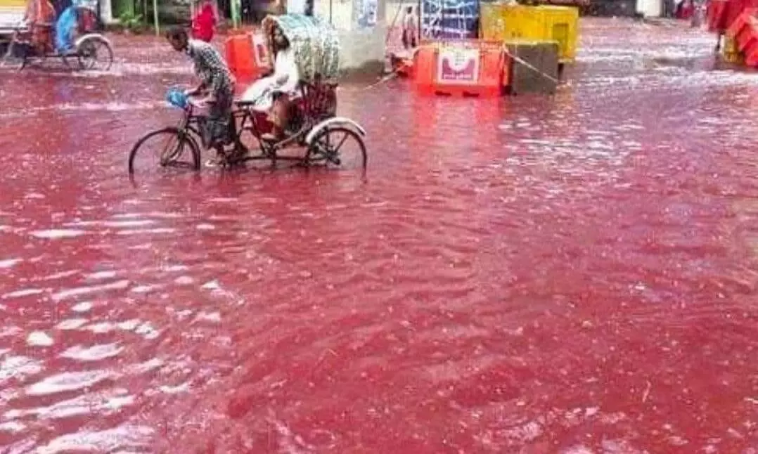 फेक न्यूज़ और गलत दुष्प्रचार से हमें बचना चाहिय , नीचे की फोटो बांग्लादेश की है जिसे बकरीद पर भारत की बताया जा रहा है