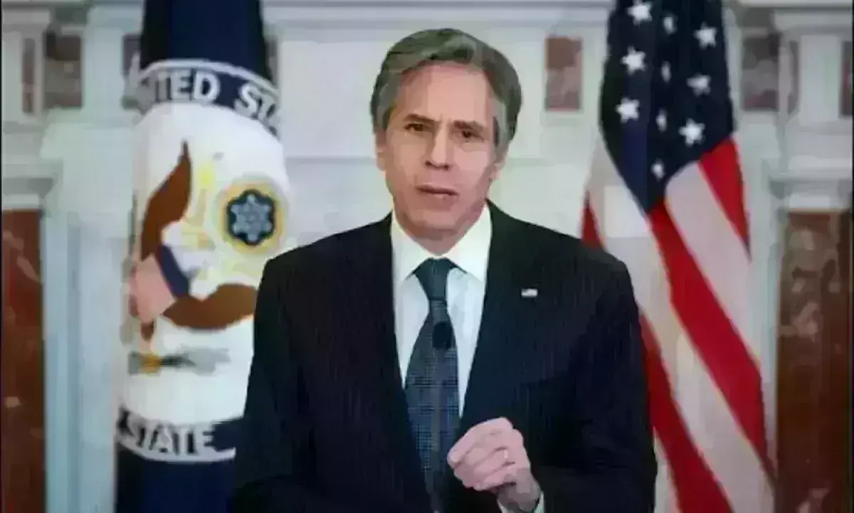 विदेश मंत्री एंटनी जे. ब्लिंकन और ओईसीडी महासचिव मथायस कॉर्मन का संयुक्त संवाददाता सम्मेलन