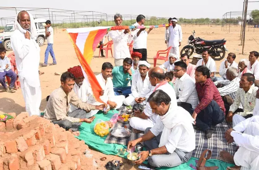 सामूहिक विवाह कार्यस्थल का भूमि पूजन