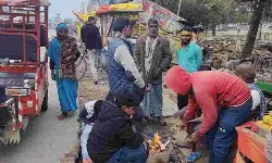 सार्वजनिक स्थलों पर नही जले अलाव