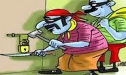 रिक्शा ट्राली चोरी करते हुए कैमरे में कैद हुआ चोर