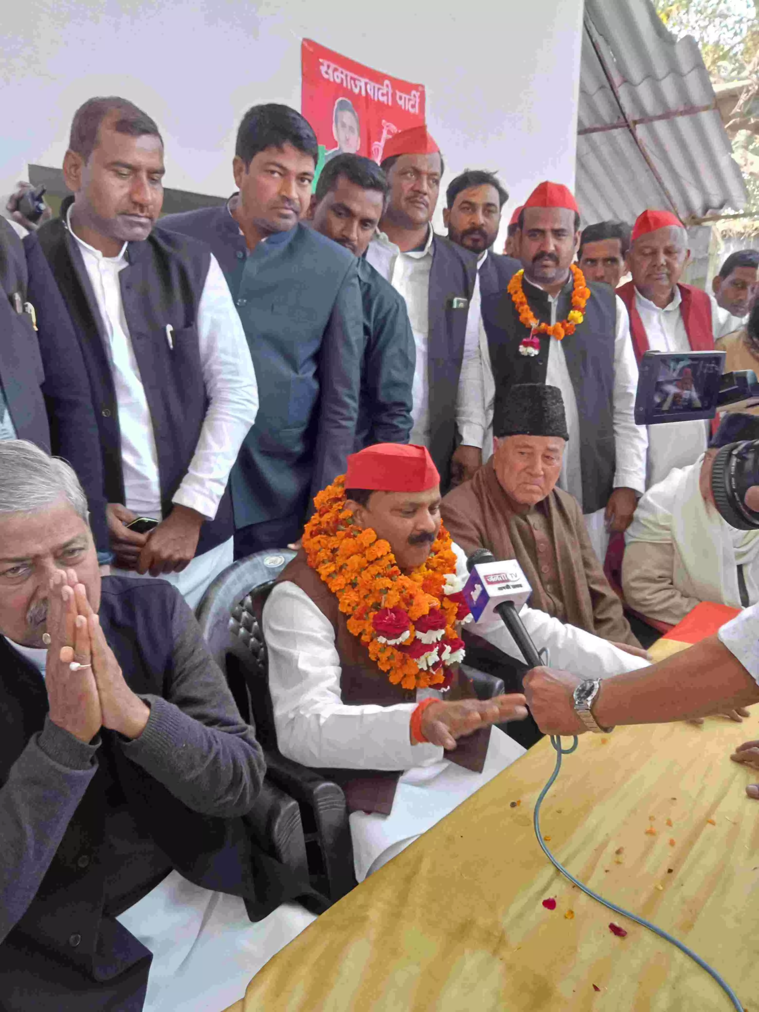 सपा प्रत्याशी का मलिहाबाद में हुआ जोरदार स्वागत