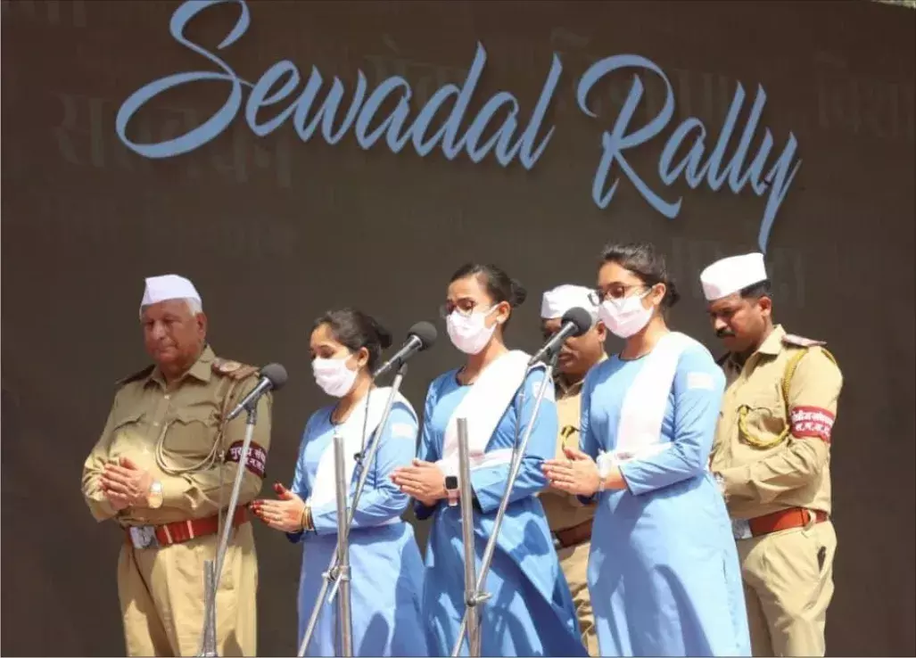 निरंकारी सन्त समागम के दूसरे दिन हुई आकर्षक सेवादल रैली