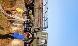 आर्मी वाहन में लगी आग, सामान जलकर राख----