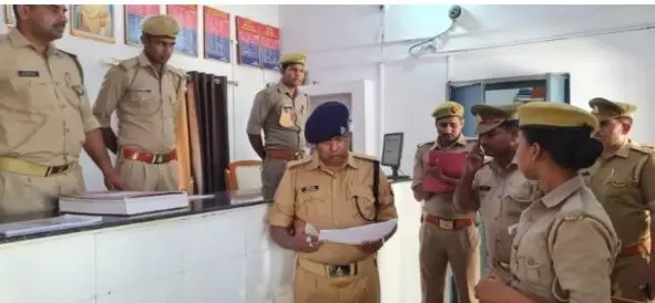 थाना मोतीपुर का निरीक्षण करने पहुचे अपर पुलिस अधीक्षक ग्रामीण