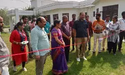 जननायक चंद्रशेखर विश्वविद्यालय में हर्बल वाटिका का उद्घाटन