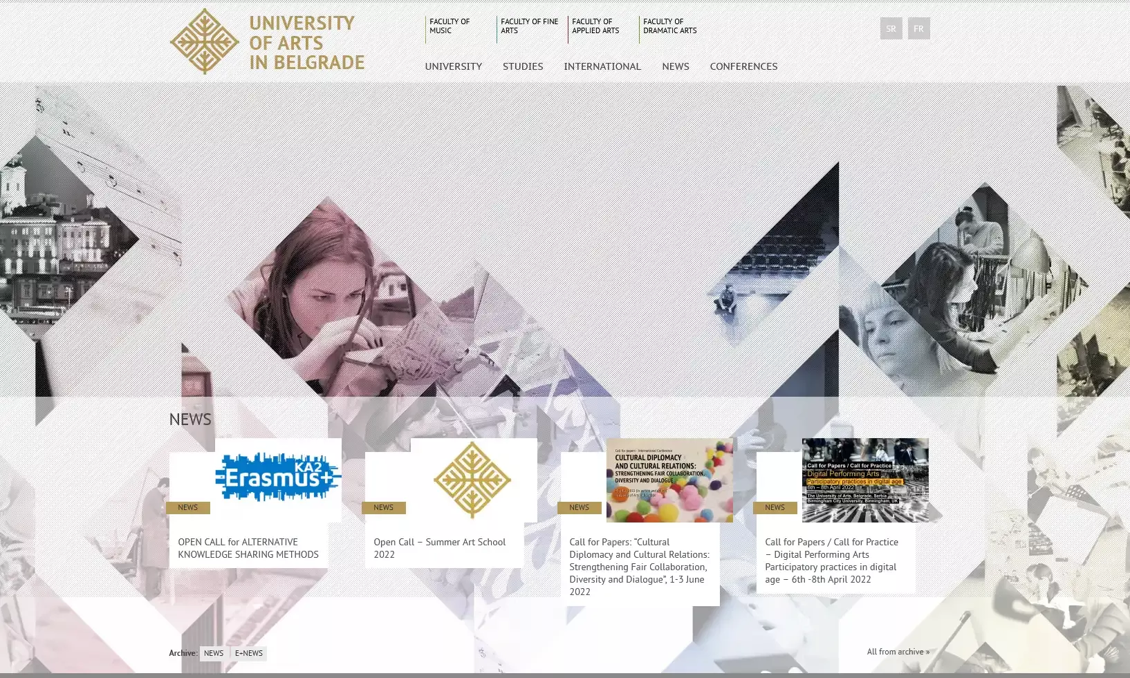 International Conference    CULTURAL DIPLOMACY AND CULTURAL RELATIONS: STRENGTHENING FAIR COLLABORATION, DIVERSITY AND DIALOGUE, University of Arts in Belgrade (in-person) and Zoom (online), 1-3 June 2022