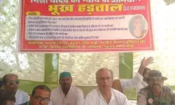 चंदौली में माले राज्य सचिव की भूख हड़ताल शुरू