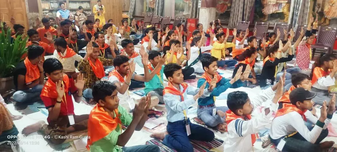 श्रीदुर्गाजी मंदिर में संस्कार संयोजन कार्यकर्ता स्वाध्याय शिविर का आयोजन