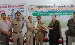 डॉ सुनीता यादव ने महिला सब इंस्पेक्टर को किया सम्मानित