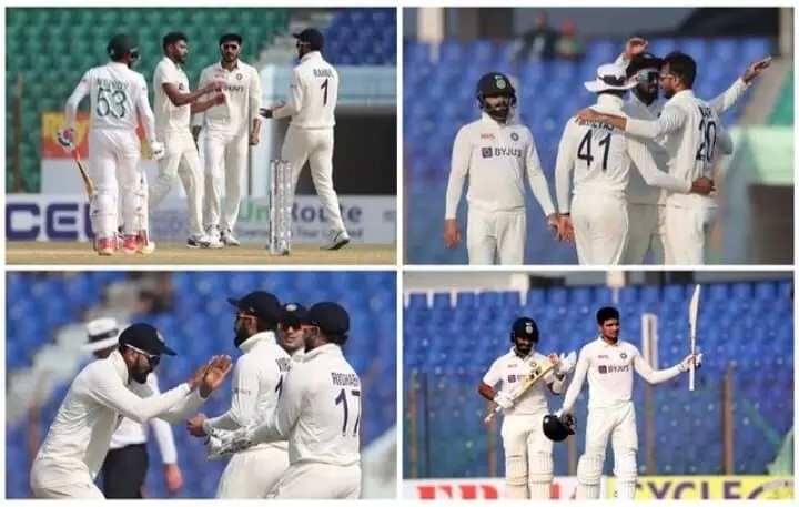 IND VS BAN : बांग्लादेश को हरकर भारत ने जीत पहला टेस्ट, सीरीज में बनाई 1:0 की बढ़त IND VS BAN : बांग्लादेश को हरकर भारत ने जीत पहला टेस्ट, सीरीज में बनाई 1:0 की बढ़त