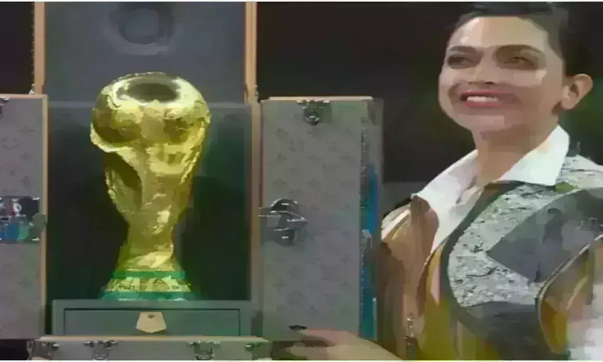 Deepika Padukone made the country proud and became the first Indian to launch the FIFA World Cup trophy Deepika Padukone made the country proud and became the first Indian to launch the FIFA World Cup trophy