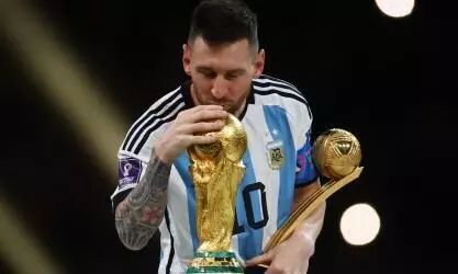 Messis historic world record, became the only player in the world to win the Golden Ball title twice Messis historic world record, became the only player in the world to win the Golden Ball title twice