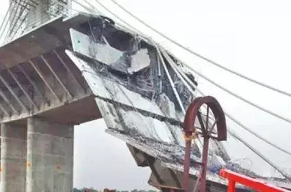 बिहार के बेगूसराय में 206 मीटर पुल उद्घाटन के पहले ही गिरा