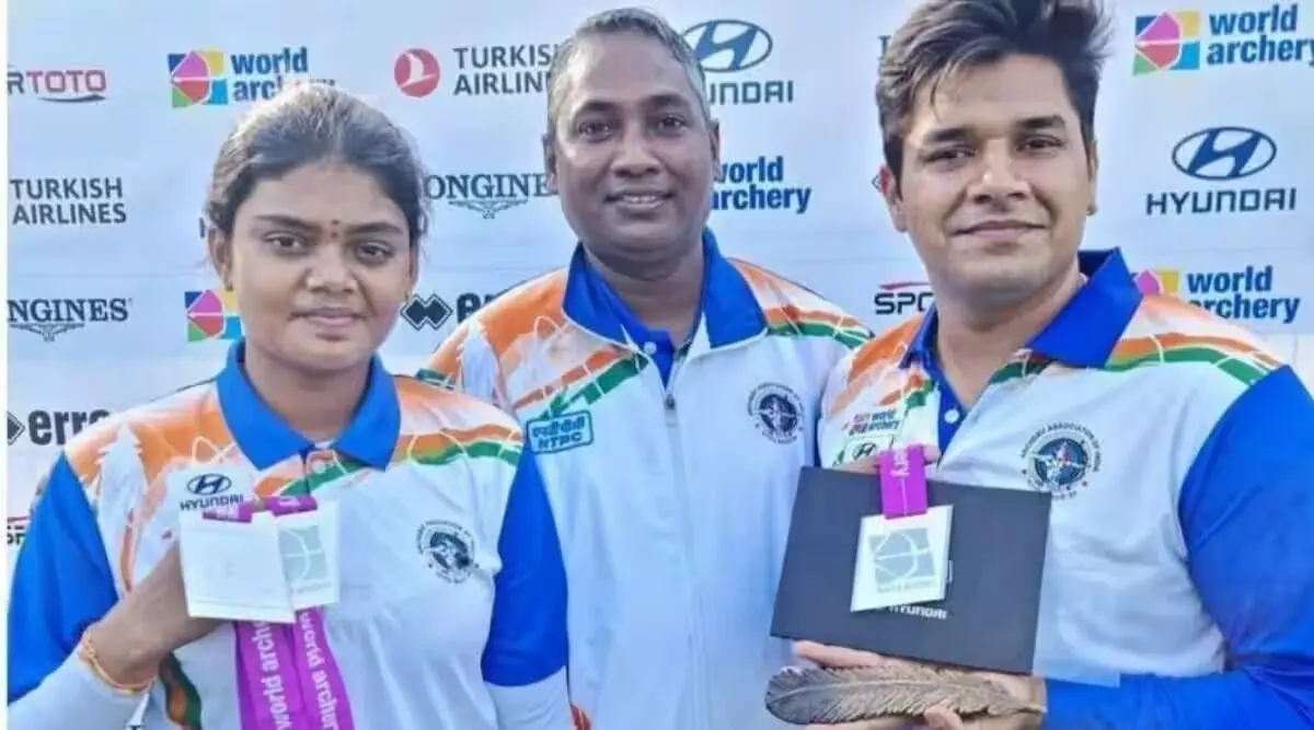 विश्व तीरंदाजी चैंपियनशिप 2023: महिला कंपाउंड टीम ने भारत के लिए पहला स्वर्ण पदक जीता विश्व तीरंदाजी चैंपियनशिप 2023: महिला कंपाउंड टीम ने भारत के लिए पहला स्वर्ण पदक जीता