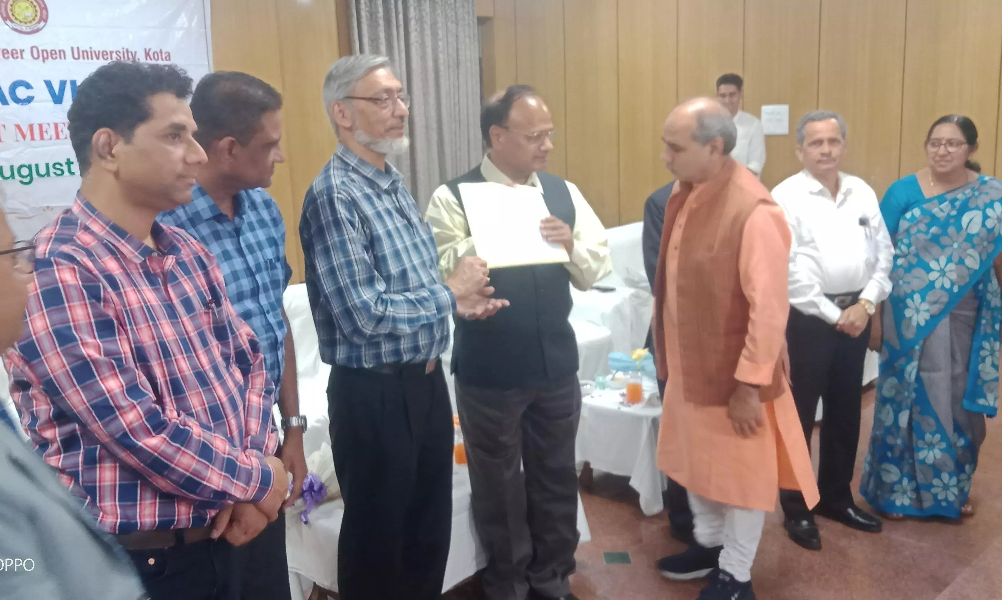 वर्धमान महावीर खुला विश्वविद्यालय में  नैक टीम का दौरा संपन्न