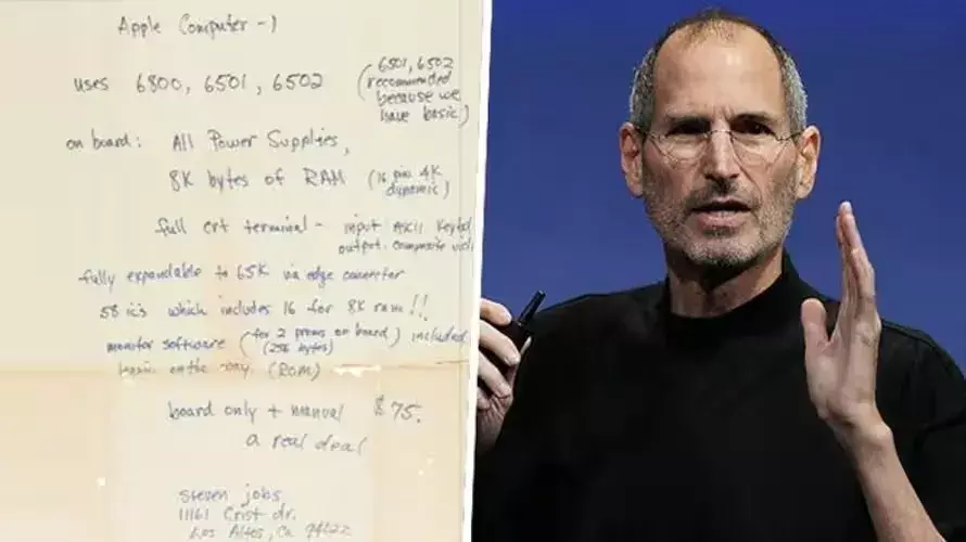 स्टीव जॉब्स का हस्तलिखित Apple-1 विज्ञापन नीलामी में 1.44 करोड़ रुपये में बिका