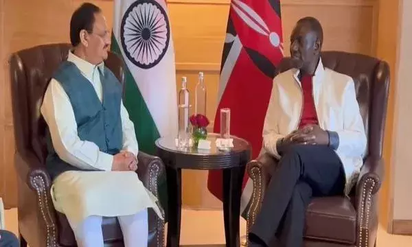 भाजपा के राष्ट्रीय अध्यक्ष जेपी नड्डा ने नई दिल्ली में केन्या के राष्ट्रपति विलियम सामोई रुतो से मुलाकात की भाजपा के राष्ट्रीय अध्यक्ष जेपी नड्डा ने नई दिल्ली में केन्या के राष्ट्रपति विलियम सामोई रुतो से मुलाकात की