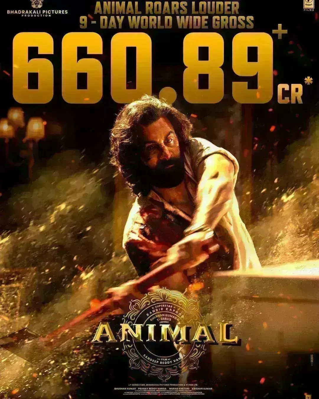 एनिमल  ने  बॉक्स ऑफिस पर किया धमाल , रणबीर कपूर की फिल्म ने दुनियाभर में बटोर लिए 650 करोड़ से ज्यादा