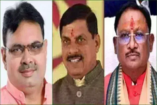 नवनियुक्त मुख्यमंत्रियों क्रमश: भजनलाल शर्मा, मोहन यादव और विष्णुदेव साय ने दिल्ली में नड्डा से की मुलाकात