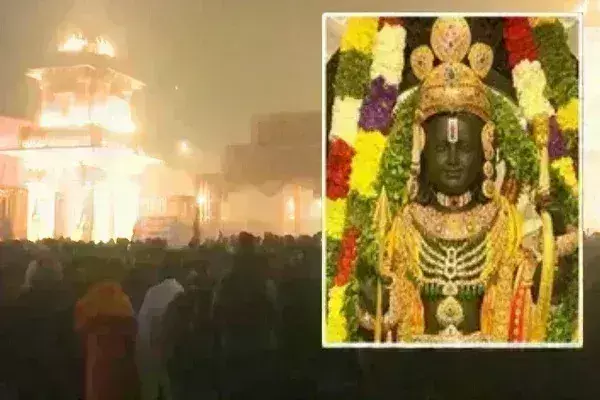 राम मंदिर आम लोगों के लिए खुलते ही दर्शनों को उमड़ा भक्तों का सैलाब