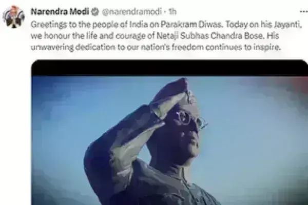 पराक्रम दिवस पर पीएम मोदी ने सुभाष चंद्र बोस को किया नमन, लाल किले में कार्यक्रम में भी होंगे शामिल