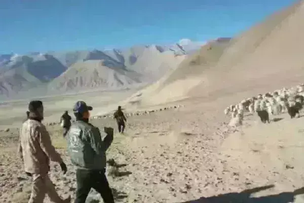 लद्दाख में चीनी सैनिकों से भिड़े निहत्‍थे चरवाहे, बख्‍तरबंद वाहनों पर चलाए पत्‍थर