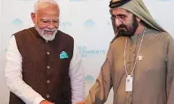 Virtual foundation stone laying of Bharat Mart in Jebel Ali, Dubai Virtual foundation stone laying of Bharat Mart in Jebel Ali, Dubai