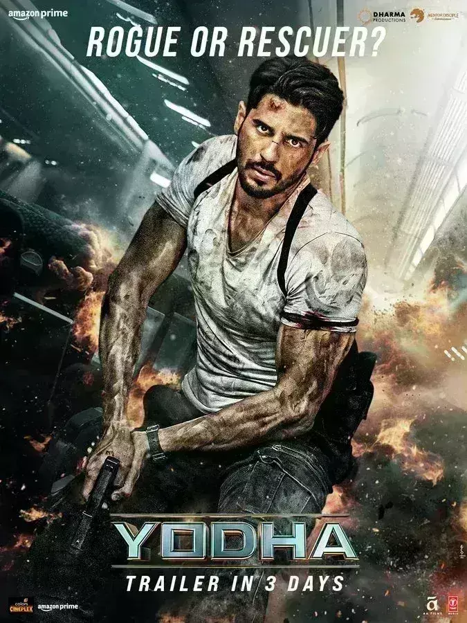 सिद्धार्थ मल्होत्रा की योद्धा का नया पोस्टर जारी, ट्रेलर रिलीज डेट का भी हुआ एलान