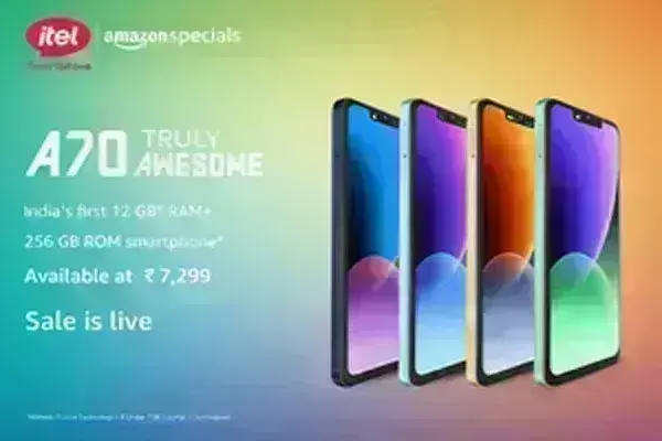 अमेजन पर लाइव आईटेल ए70 की सेल, कीमत सिर्फ 7,299 रुपये