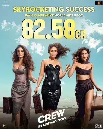 बॉक्स ऑफिस पर फिल्म क्रू ने दुनियाभर में पार किया 80 करोड़ रुपये की कमाई का आंकड़ा बॉक्स ऑफिस पर फिल्म क्रू ने दुनियाभर में पार किया 80 करोड़ रुपये की कमाई का आंकड़ा