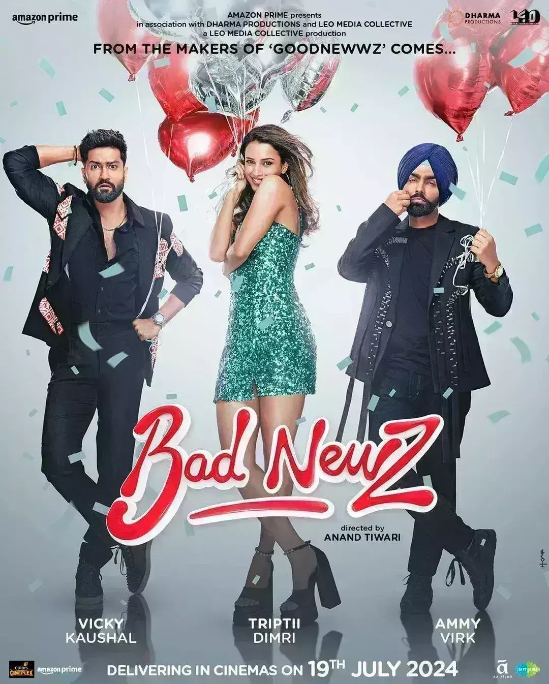 विक्की कौशल, तृप्ति डिमरी और ऐमी विर्क बड़े पर्दे पर मचाएंगे धमाल; फिल्म बैड न्यूज का रिलीज तारीख का हुआ ऐलान