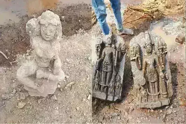 धरती फाड़ कर निकले भगवान: खुदाई में विष्णु भगवान की मिली 1 हजार साल पुरानी 9 मूर्तियां