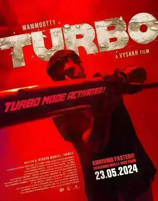 ममूटी की बहुप्रतीक्षित आगामी फिल्म टर्बो को मिली नई रिलीज डेट, अब 23 मई को सिनेमाघरों में होगी रिलीज ममूटी की बहुप्रतीक्षित आगामी फिल्म टर्बो को मिली नई रिलीज डेट, अब 23 मई को सिनेमाघरों में होगी रिलीज