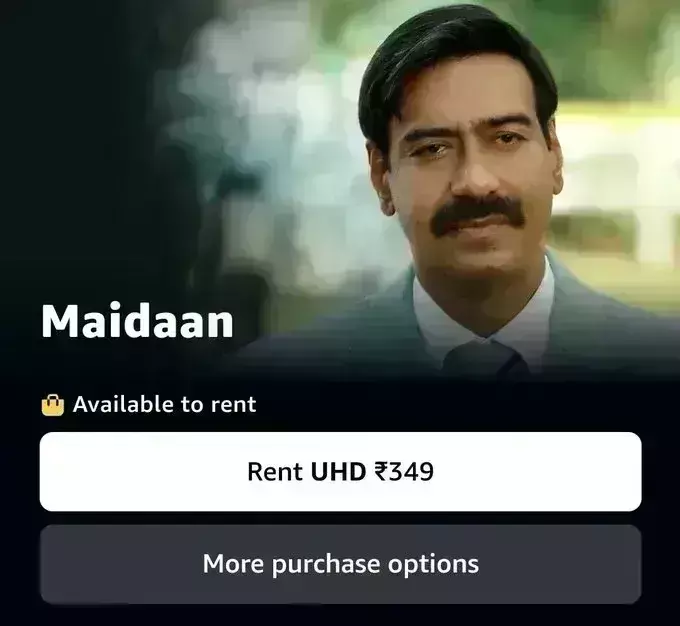 अजय देवगन की फिल्म मैदान ने ओटीटी प्लेटफॉर्म अमेजन प्राइम वीडियो पर दी दस्तक अजय देवगन की फिल्म मैदान ने ओटीटी प्लेटफॉर्म अमेजन प्राइम वीडियो पर दी दस्तक