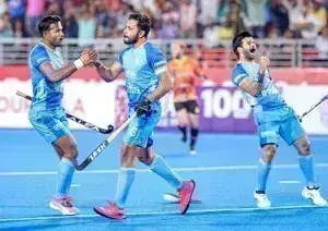 (नईदिल्ली)भारतीय हॉकी टीम ने बेहतरीन टीम वर्क दिखाया : हरमनप्रीत (नईदिल्ली)भारतीय हॉकी टीम ने बेहतरीन टीम वर्क दिखाया : हरमनप्रीत